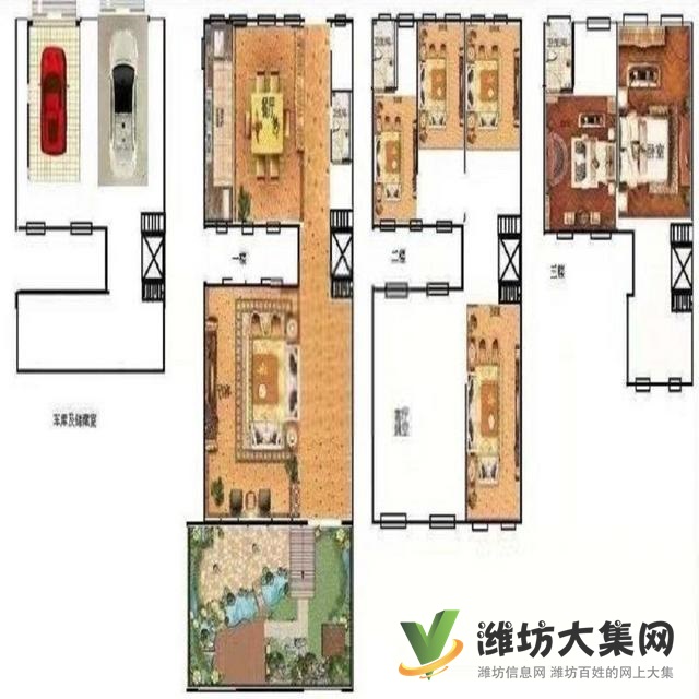 鸢都湖畔高档别墅信圆居，挑空大堂，带花园带观景露台